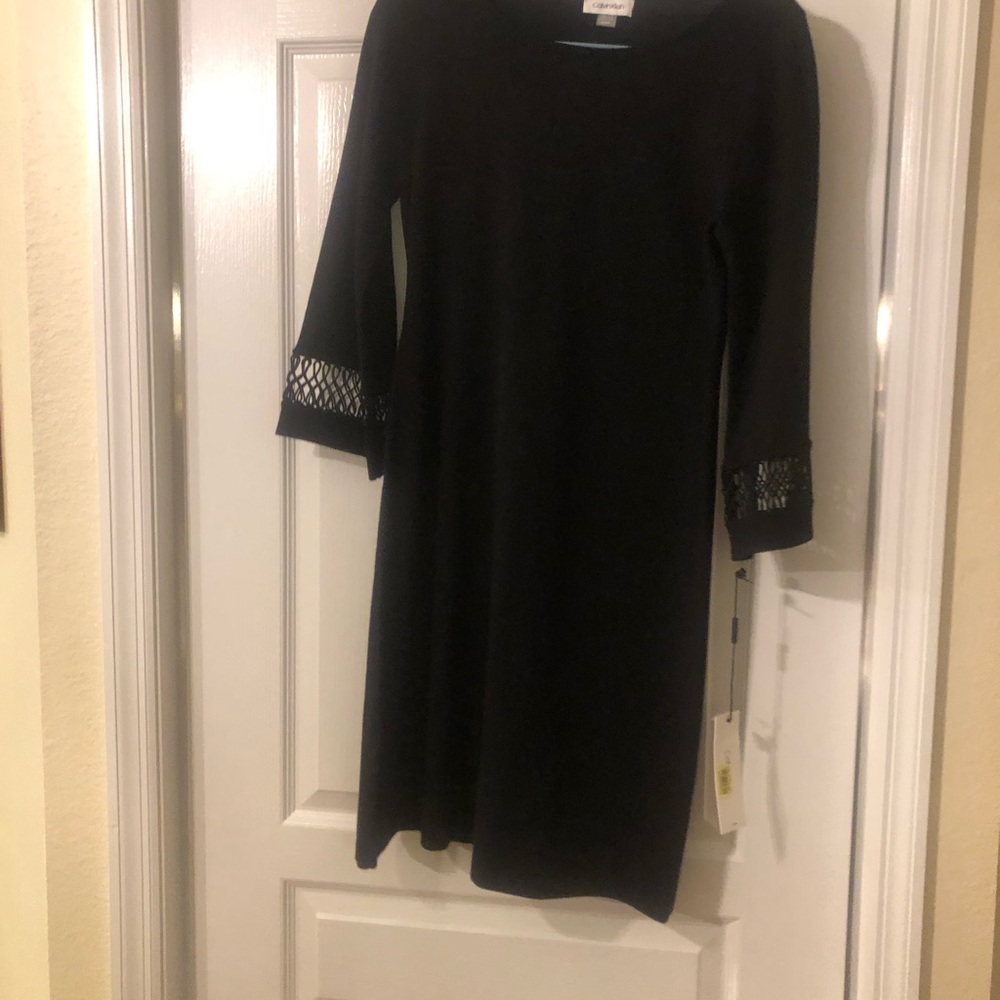 Calvin Klein black knit dress